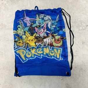 Pokemon Drawstring Backpack Bag Eevee Evolutions Pikachu‎ 2016 Kids